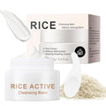 Makeup Remover Cleansing Balm, Deep Cleansing Remover Melting Balm, Hydrating Facial Cleanser with Rice, Melt Stubborn Waterproof Make Up, Mascara, Lips, Face, Eye Liner - Vegan Skincare