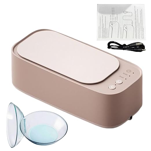 Ultrasonic Jewelry Cleaner Machine - 45Khz Ring Cleaning Device - Portable Device for Retainer, Makeup Brushes, Rings, Necklaces, Earrings and Watches