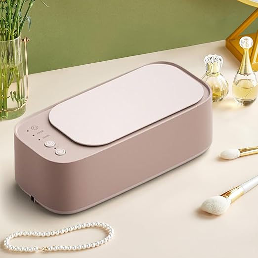 Ultrasonic Jewelry Cleaner Machine - 45Khz Ring Cleaning Device - Portable Device for Retainer, Makeup Brushes, Rings, Necklaces, Earrings and Watches