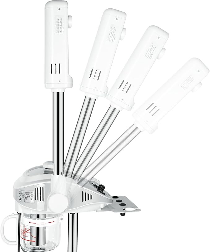 Funnylife 3 in 1 Aromatherapy Facial Steamer, 5X Magnifying LED Lamp, High Frequency Machine,Salon Spa Beauty Equipment