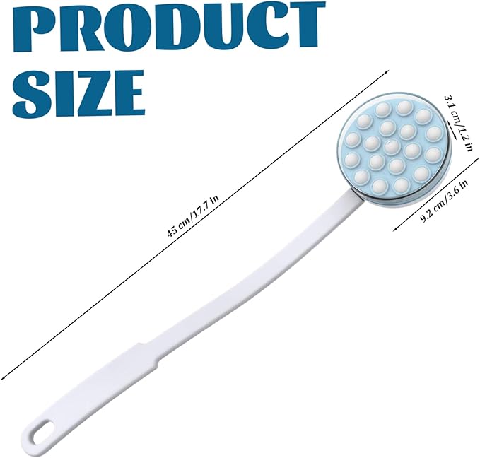 Back Lotion Applicator, Lotion Applicator for Back, Long Handle with 19 Massaging Rollers, Easy Install for Daily Use