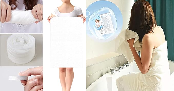 11.8in x 21.3 in Compressed Towels Thicker Style Magic Disposable Face Compressed Towel, Portable Washcloth Reusable for Travel Home, Outdoor Sports, Beauty Salon