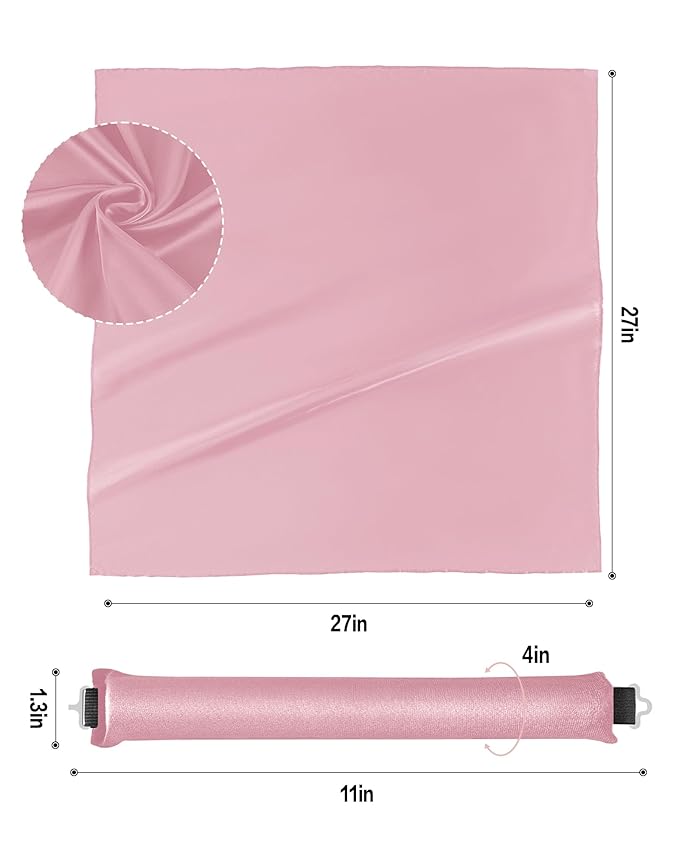 Heatless Curls Overnight with Satin Head Scarf, Velvet Hair Rollers for Blowout Look, No Heat Curling Rod for Long Thick Hair, Soft Sleep In Flexi Rods