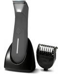 Body Trimmer for Men - Groin & Ball Shaver with Charging Dock - Constant Power No-Pull Electric Pubic Hair Clipper - 5-in-1 Guard Waterproof Body Groomer with LED Light, for Groin, Armpit & Body