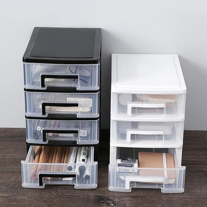 Beaupretty Sundries Holder 3 Layers Storage Box Desk Drawer Type Organizer Pp Plastic Mini Cosmetics Storage Case