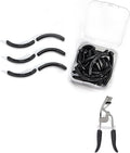 Eyelash Curler Refills Compatible with e.l.f.,Eyelash Curler Pads 24PCS,Silicone Lash Curler Refill Pads Compatible with e.l.f. (Black)