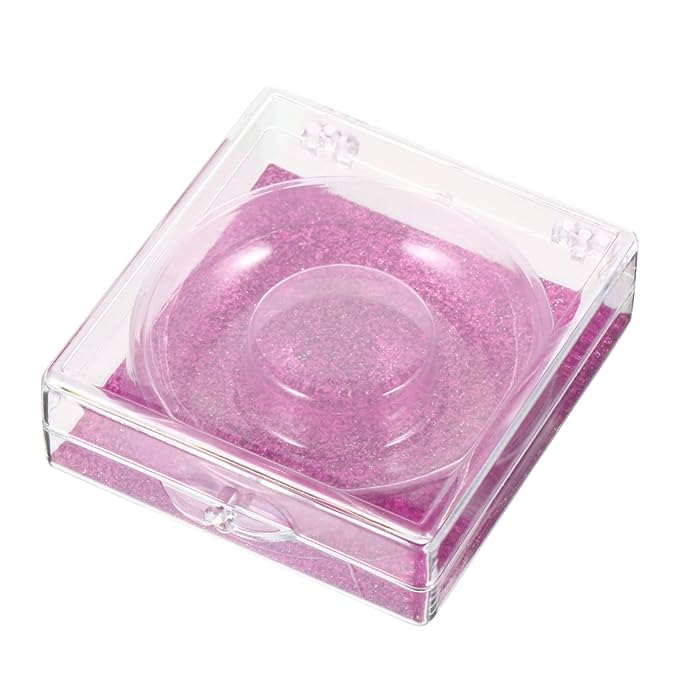 6pcs False Eyelash Organizer Eyelash Packaging Box Portable Compact Lash Case Holder for Glitter Lashes