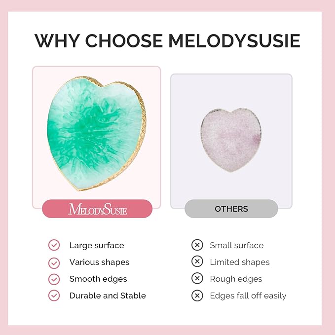MelodySusie 1PC Heart Shape Resin Nail Art Palette, Professional Color Mixing Board for Gel Polish, Acrylics, Pigment Blending, Salon and DIY Makeup Artist Tool, Green