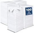 Coral Velvet Washcloths Bulk -100 Pack, Highly Absorbent and Soft White Face Towels, Multi-Purpose Washcloths and Hand Towels for Bathroom, Hotel, Spa and Gym, 12 x 12 inches