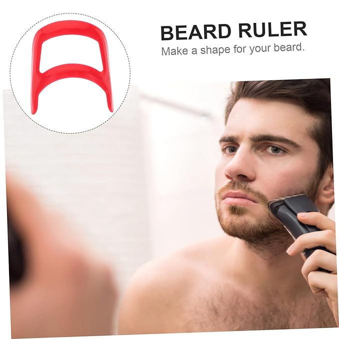 2pcs Beard Styling Tool Professional Ruler for Accurate Trimming and Shaping Compact and Portable Design for Travel and Home Use