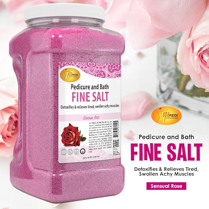 Sensual Rose Detox Foot Soak | Professional Spa-Grade Treatment | Real Mineral Detox for a Genuine Spa Experience & Visibly Transformed Feet (128oz / 10.5 lbs)