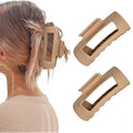 Fashion Hair Clips, Cloud Hair Pins for Women, 3.9 inch Hair Claw Clip for Thick/Fine/Thin/Curly Hairstyle, Khaki 2 Pack