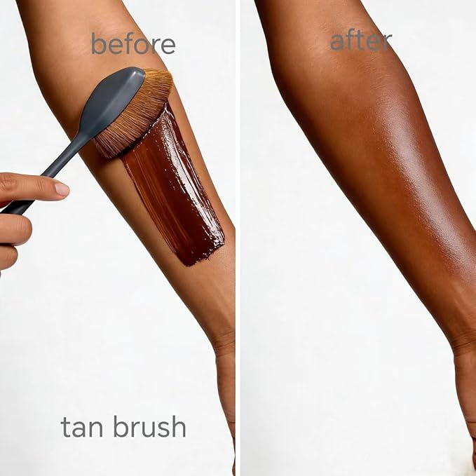 Self Tan Brush Long Handle Back Lotion Applicator, Nylon Bristle, Easy Reach & Washable Tool for Men & Women