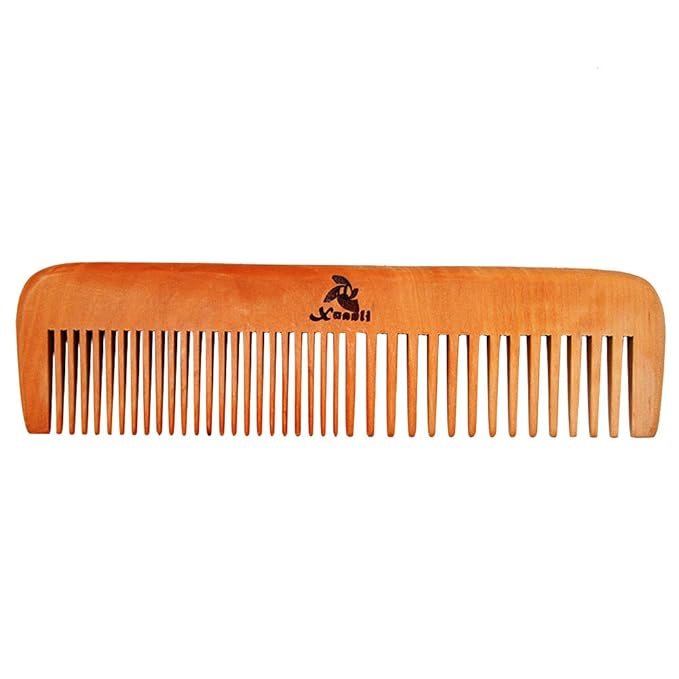 3 PCS Peach Wooden Comb Women and Men Comb - Wide & Narrow Tooth (S023)