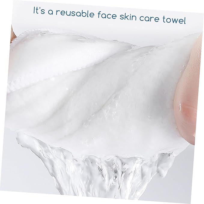 2Pcs Thick Coral Fleece Facial Towels for Hot Cold Compress Soft Face Care Towels for Skin Soothing and Cooling for Women White