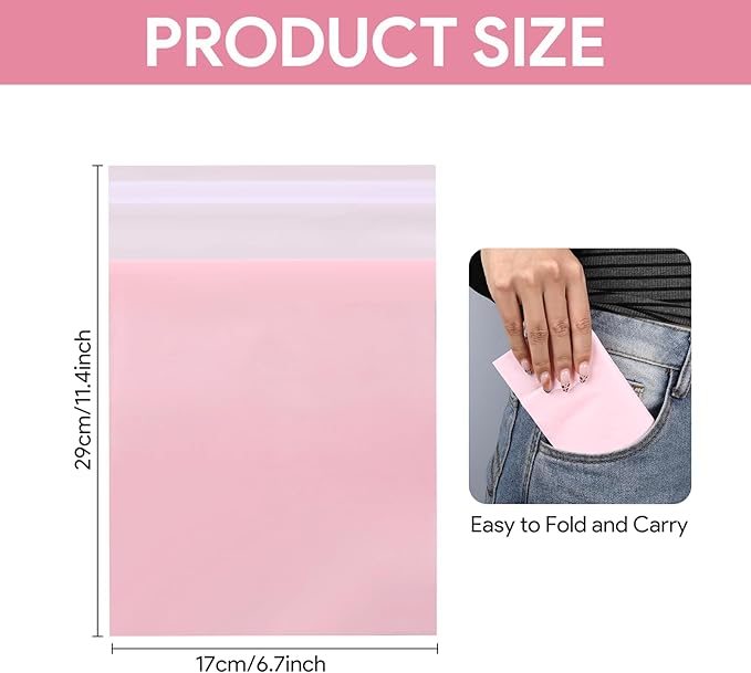 Sanitary Napkin Disposal Bags 100 Pcs 11.4'' x 6.7'' Tampon Disposal Feminine Pads Period Hygiene Disposable Bags for Feminine Products Odor Blocking (Pink)
