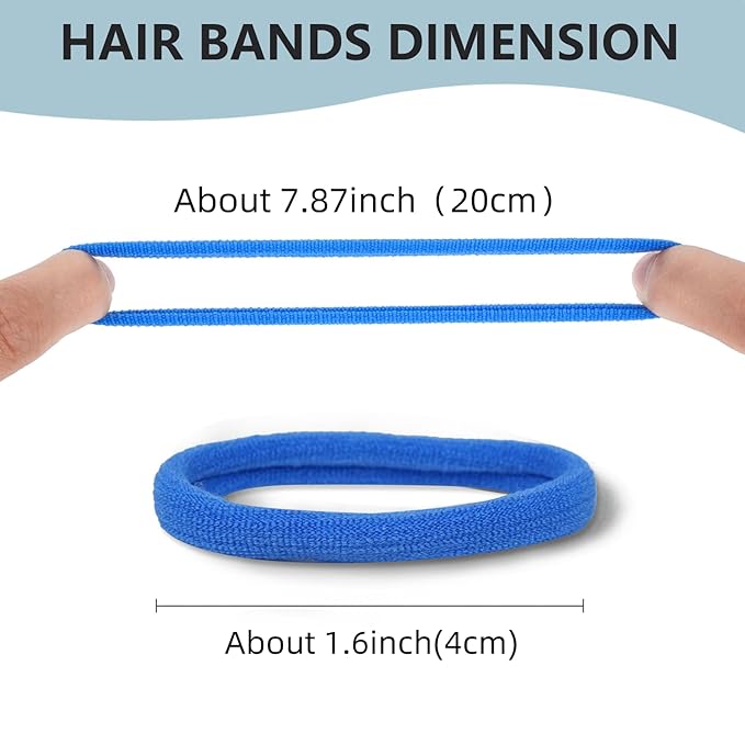 100 PCS Hair Accessories: No Damage Seamless Ponytail Holders, Elastics and Bands for Thick Hair - For Girls & Women (Multicolor)