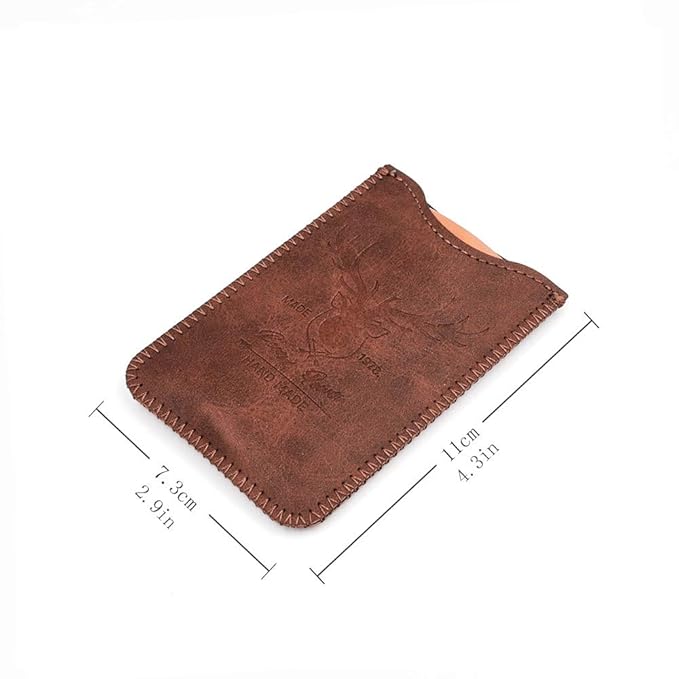Wooden Beard Comb, 3 Pieces & Durable Cases for Men, Beard & Mustaches, Fine & Coarse Teeth, Brown Deer Design