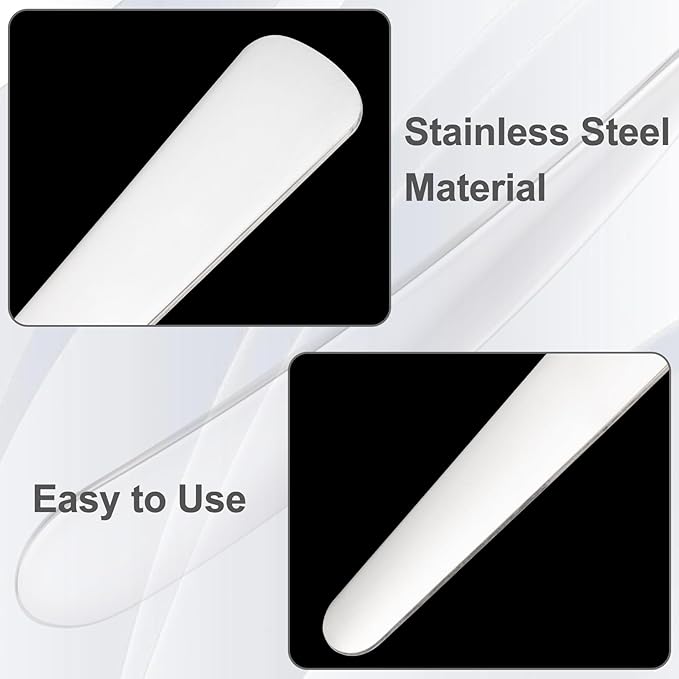 3pcs Mini Stainless Steel Makeup Spatula, Reusable Cosmetic Cream Spatulas Spoon, Skincare Scoop Applicator Facial Massage Beauty Tools for Mixing and Sampling Face Eye Cream- 2.79"×0.52"