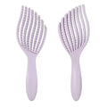Detangler Brush for Curly Hair, Flexible Hair Brush, Curl Defining Brush – for Detangling with Soft Strands, Easily Combs Through Wet or Dry, Thick Curly Hair (Soft Purple)