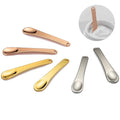 Tekson 6 Pieces Metal Cosmetic Skincare Spatula, Mini Mask facial Reusable Scoop, Makeup Beauty Spoons for Cream, Lotions, Moisturizers (Rose Gold, Gold, Silver)