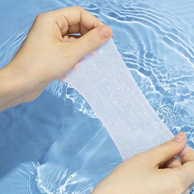 200PCS Makeup Facial Wet Cotton Pads Stretchable Wet Compress Facial Cotton Pads Cleansing Cotton Towel Makeup Remover Cotton Sheets with Hole Tear Mask Paper Towel for Daily Skin Care