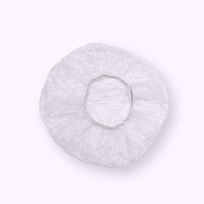Colortrak Processing Caps, Disposable Dye and Chemical Treatment, Convenient Professional Pack Sizes, for Perms, Conditioners and Color, Bouffant Style Head Coverings with Elastic Trim, Clear