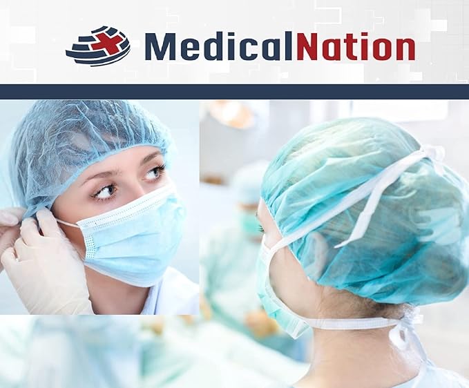 21" Disposable Bouffant Caps Hair Net | CASE OF 1000, BLUE | Non-Woven, Non-Pleated Hairnets | Perfect for Medical, Labs, Nurse, Tattoo, Food Service, Hospital, Cooking - Size 21" Blue