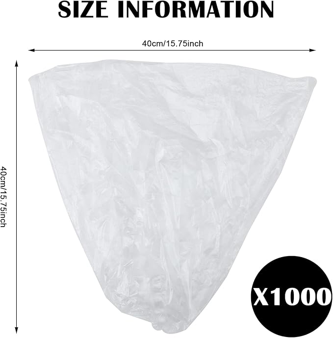 Zubebe 1000 Pcs/ 10 Roll Sanitary Napkin Receptacle Liner, Sanitary Napkin Disposal Bags Feminine Hygiene Disposal Bags Women Personal Supplies for Tampon Bathroom, 15.75 x 15.75 Inch