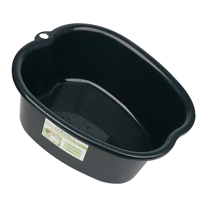 Foot Soaking Tub, Durable Feet Soaking Bath Basin Large Feet Bucket Wash Basin Plastic Tub Convenient Foot Massager Spa for Detox,Toe Nails, and Ankles,Pedicure (Black)