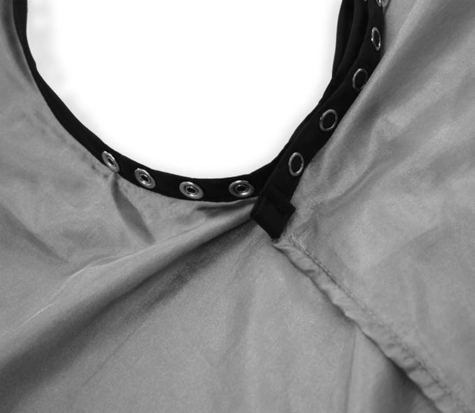 Betty Dain Lightweight Crinkle Nylon Hair Cutting/Styling Cape, Water Resistant, Ultra Lightweight Crinkle Antron Nylon, Repels Hair, Neck Snap Closure, Generous 54 x 60 Inch Size, Silver