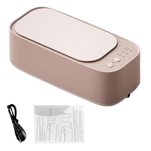 Ultrasonic Jewelry Cleaner Machine - 45Khz Ring Cleaning Device - Portable Device for Retainer, Makeup Brushes, Rings, Necklaces, Earrings and Watches