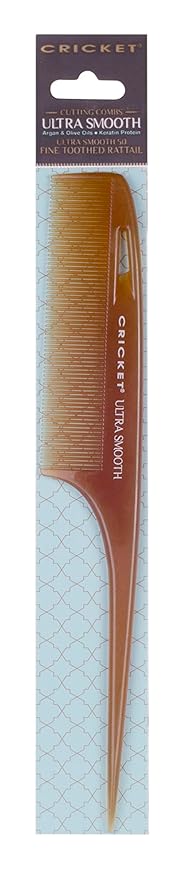 Cricket Ultra Smooth Hair Cutting and Styling Comb Set - Argan, Olive Oil, and Keratin Infused Combs - Frizz Control, Shine Enhancement, and Manageability