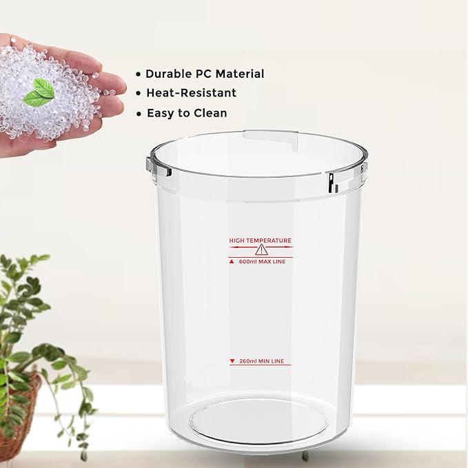 Water Jar for Facial Steamer Professional, Large Capacity Plastic Water Cup for Ozone Facial Steamer Professional Replacement 2pcs