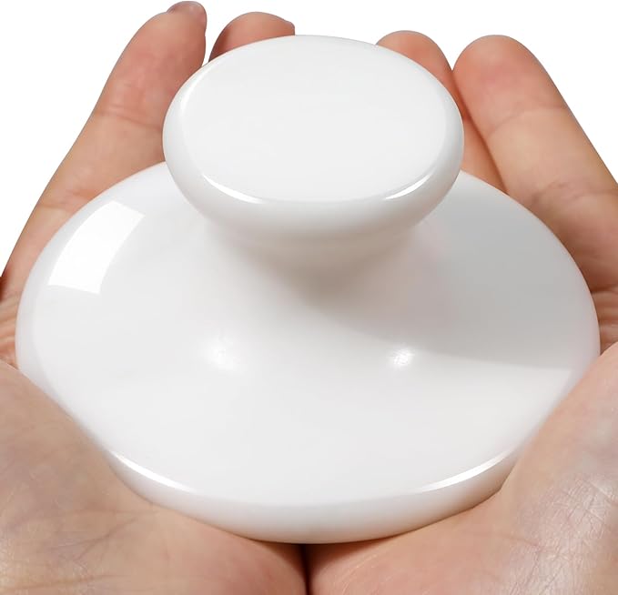 gemshan Guasha Massage Tool Mushroom Shape Natural Jade Stone for Body Face for Essential Massage Spa Massage Therapy