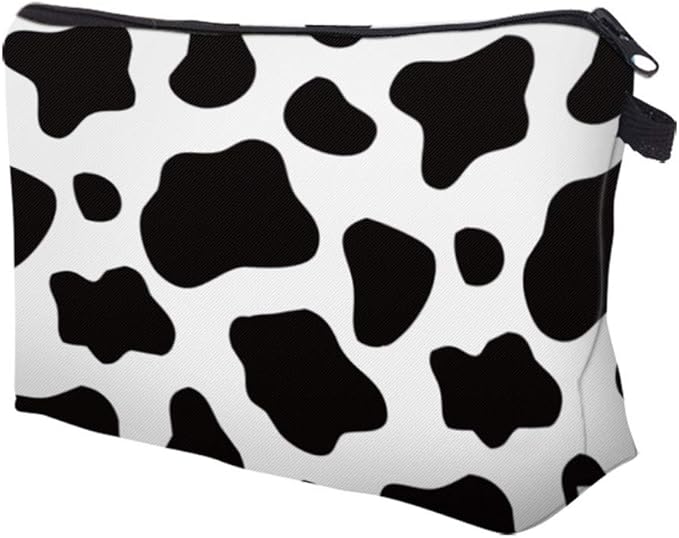 Deanfun Cosmetic Bag for Women Trendy Makeup Bags Organizer Travel Waterproof Toiletries Bag Accessories Cow Point Gifts (52558)