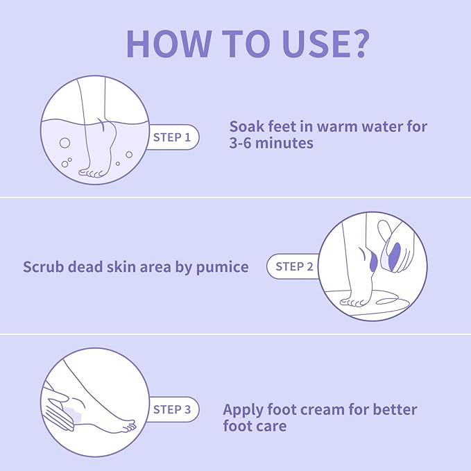 NOVAL Pumice Stone for Feet Scrubber Dead Skin Disposable Foot Pumice Foot Callus Remover Pedicure Tools Purple Pumice Sponge Nail Salon Home Use,40 PCS