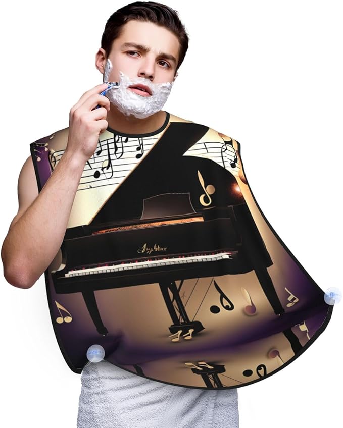 Ocean Fishes Print Beard Bib Shaving Apron, Beard Hair Trimming Cape Gift For Dad