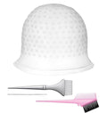 Frosting Caps for Highlighting Hair, Highlight Caps for Hair Pre-Punched with Holes Silicone, Reusable Highlighting Cap with Hook for Salon & Home Hairs Coloring, Women & Men
