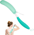 Long Handled Shower Brush, Non-Slip Long Handle Bath Brush, Back Body Brush Gentle Exfoliating and Lather Well Deep Cleansing Long-Lasting for Body