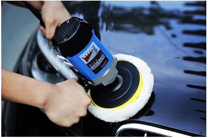 Wool Buffing Pad,2 Pack 7" Car Polishing Pad with Hook and Loop for Cleaning & Cutting,Polishing,100% Wool Sheepskin Material,Durable and Soft