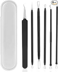 Pimple Popper Tool Kit,Blackhead Remover Tool 6 Pcs Blackhead Extractor Tool for Face Comedone Zit Acne Whitehead Blemish, Stainless Steel Extraction Tools Set