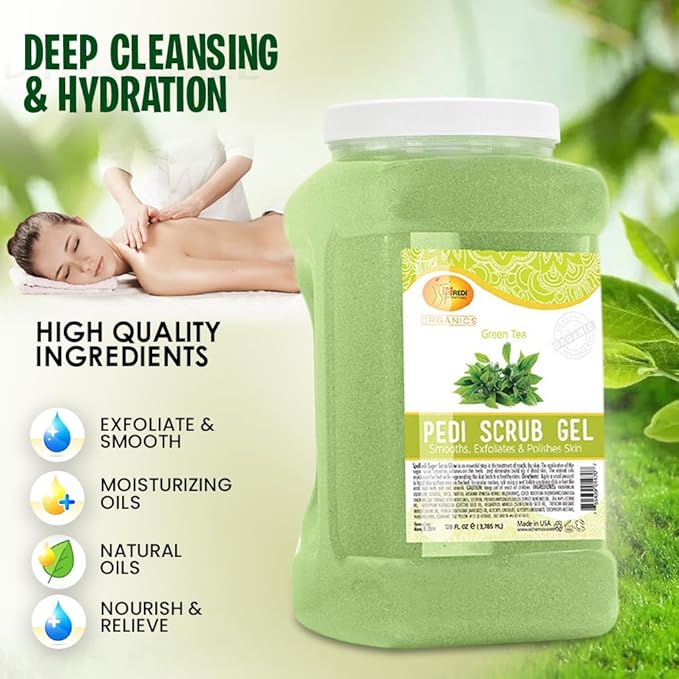 SPA REDI Exfoliating Body & Foot Scrub | Dual-Action Exfoliating & Hydrating Treatment | Exfoliate, Hydrate, & Heal – One Step for Lasting Skin Health without Irritation 128 Oz