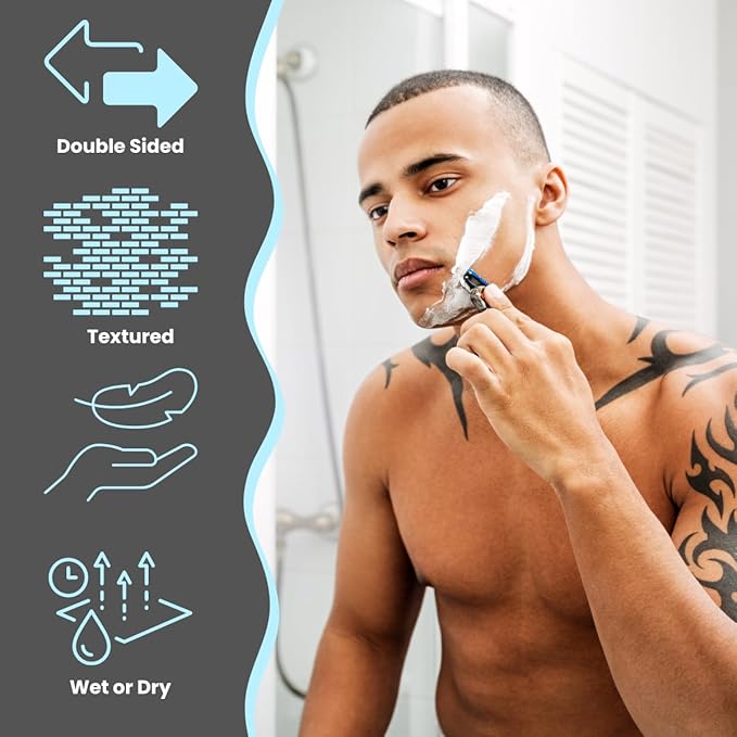 Large Disposable Face Towels, Facial Wipes, Super Soft and Thick Shaving Face Towels XL, Daily Makeup Remover Tissues, Dry Clean Cloths for Sensitive Skin, 10"×12"
