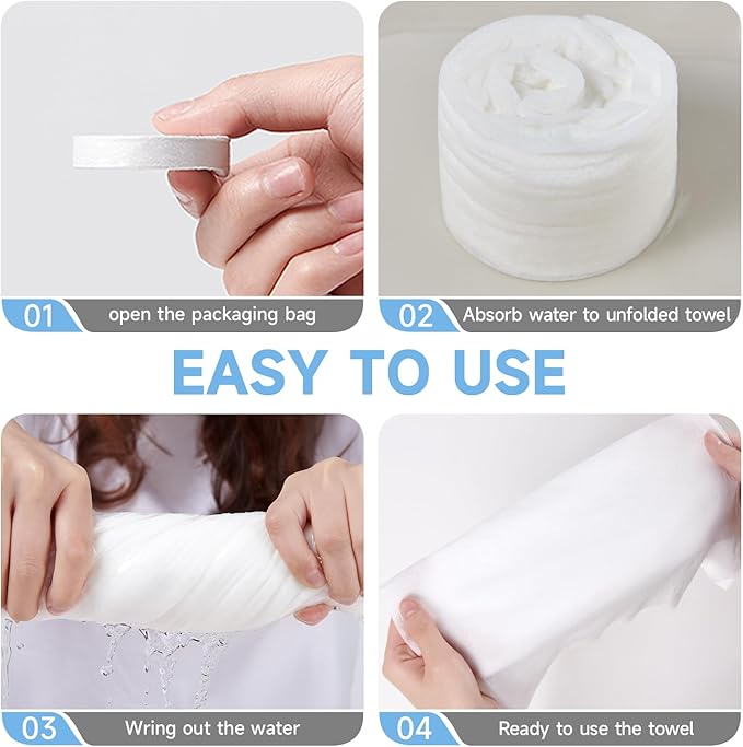 11.8in x 21.3 in Compressed Towels Thicker Style Magic Disposable Face Compressed Towel, Portable Washcloth Reusable for Travel Home, Outdoor Sports, Beauty Salon