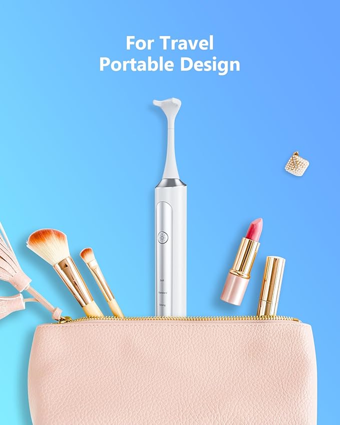 Rechargeable Electric Flosser–4-Speed Dental Flosser with 60 Heads & Tongue Cleaner – contactless Charging Base for Adults & Kids – Dentist-Approved Gum Care & Water Flosser Alternative