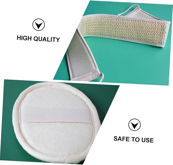 4-Piece Bathing Scrubbing Set Comfortable Back Scrubber Strap and Glove for Shower for Adults Easy to Use Bath Supply