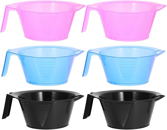 Hair Dye Bowl Transparent 2.6 Inch Salon Hair Color Mixing Bowl with Measurement Scales for Precise Dye Mixing and Highlighting
