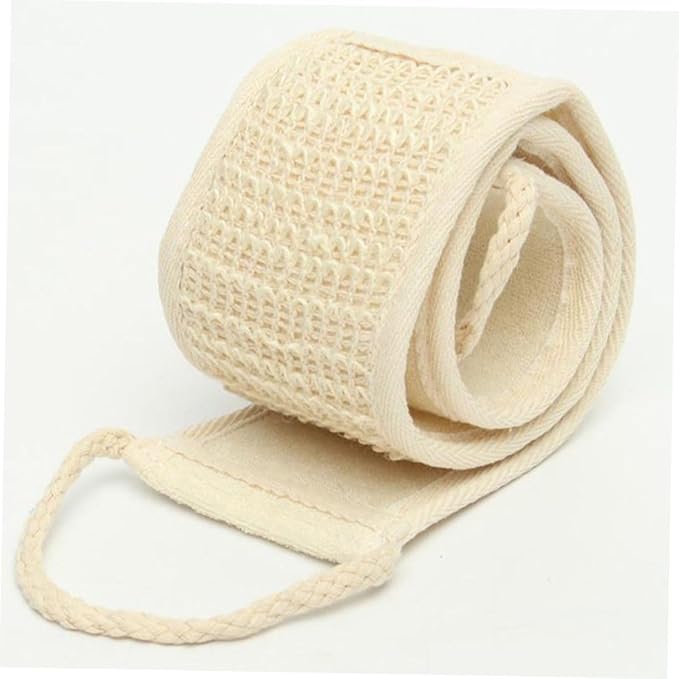 minkissy 10pcs Long Sisal Bath Towels Back Scrubber Straps Beige Bathroom Towels