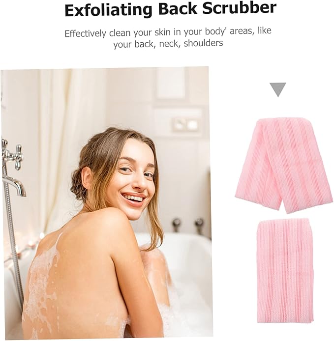 Portable Exfoliating Back Scrubber Strap Dual-Sided Bath Wash Cloth for Deep Cleansing and Relaxation Eco-Friendly Material Travel-Friendly Design for Home Use Go Bathing